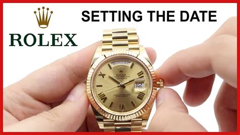 change time on a rolex|setting a Rolex day date.